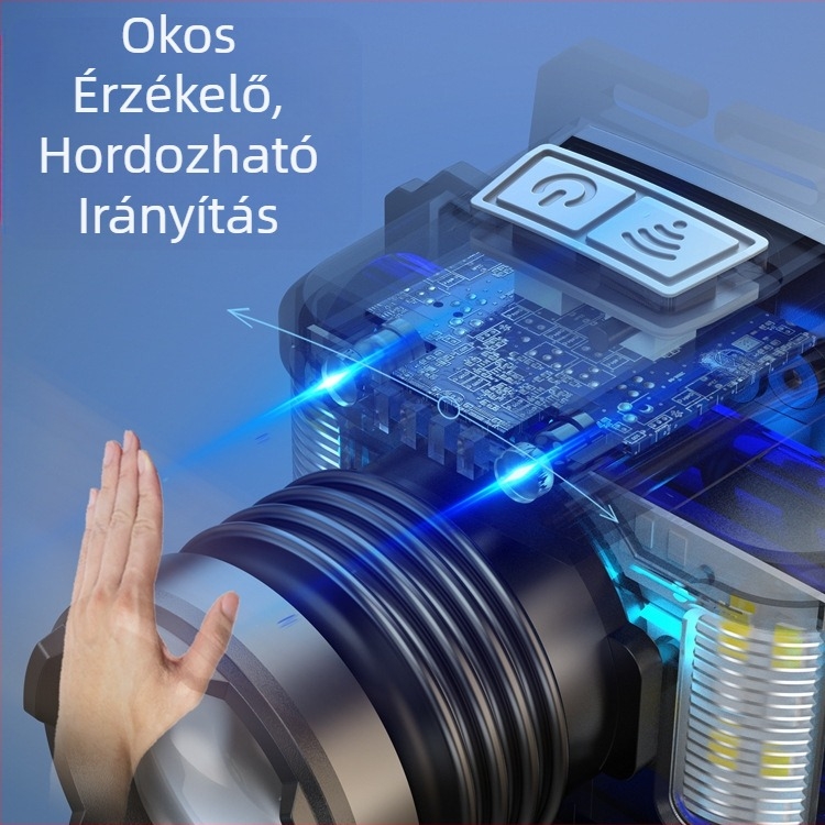 Határokon átnyúló, nagy eladású indukciós fehér lézer USB töltés piros, kék, fehér LED optikai zoomos, többfunkciós kültéri fényszóró