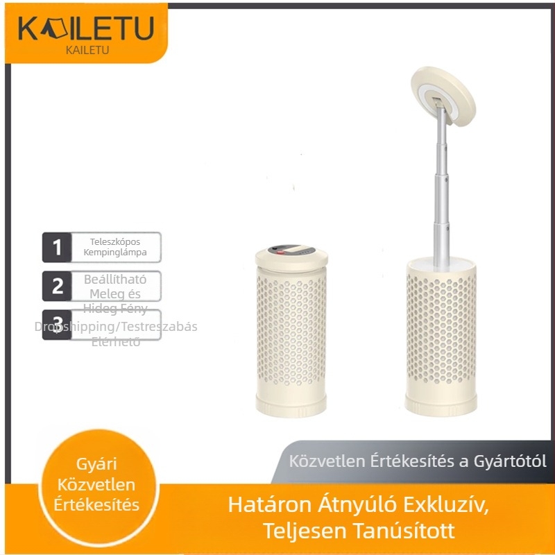Kültéri multifunkcionális teleszkópos kempinglámpa kempingponyva sátor LED hangulatvilágítás kalandvilágítás sátorlámpa