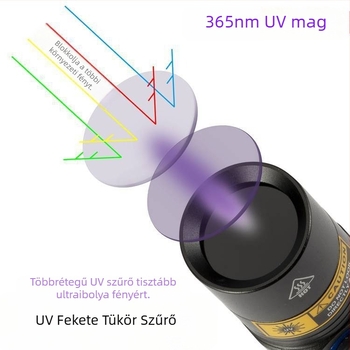 SV 38 365nm UV bankjegyvizsgáló zseblámpa Macskamoha lámpa Aspergillus flavus UV lila fényű érzékelő lámpa