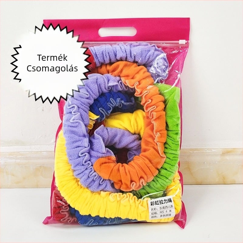 Délkelet-északnyugat futó húzógyűrű rugalmas szivárványkötél kültéri csapatsportok óvodai fizikai fitneszrendszer edzőfelszerelés