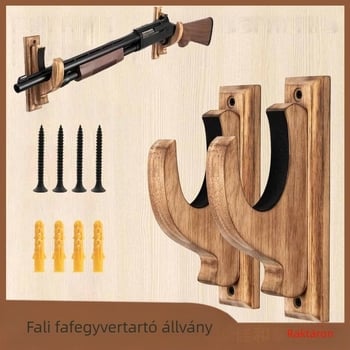 Fa fali fegyvertartó állvány, falra szerelhető puskatároló állvány, íj- és nyíltartó állvány, fali tárolóállvány