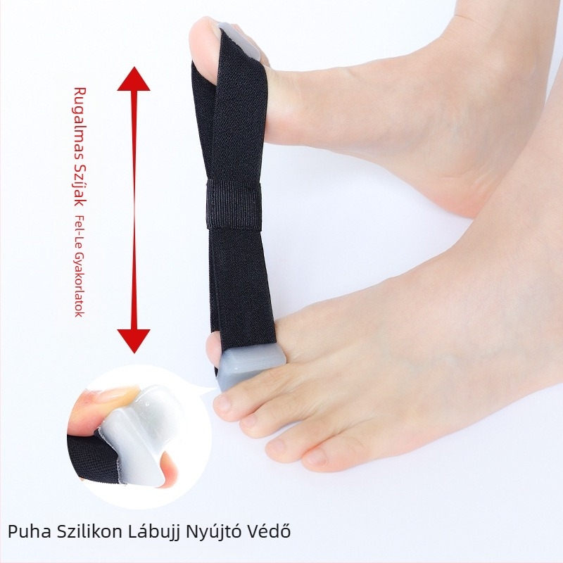 Határokon átnyúló, egyoldalas hüvelykujj valgus ortézis, éjjel-nappal viselhető, nagy lábcsontot átfedő lábujj-elválasztó feszítőövvel és szövettel