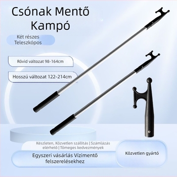 Mentőcsónak horog csónakhorog alumínium ötvözetből készült teleszkópos horgászhorog megvastagított filléres horog gumicsónak vonóhorog rohamcsónak parti horog