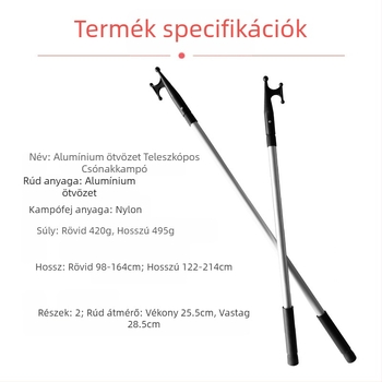 Mentőcsónak horog csónakhorog alumínium ötvözetből készült teleszkópos horgászhorog megvastagított filléres horog gumicsónak vonóhorog rohamcsónak parti horog