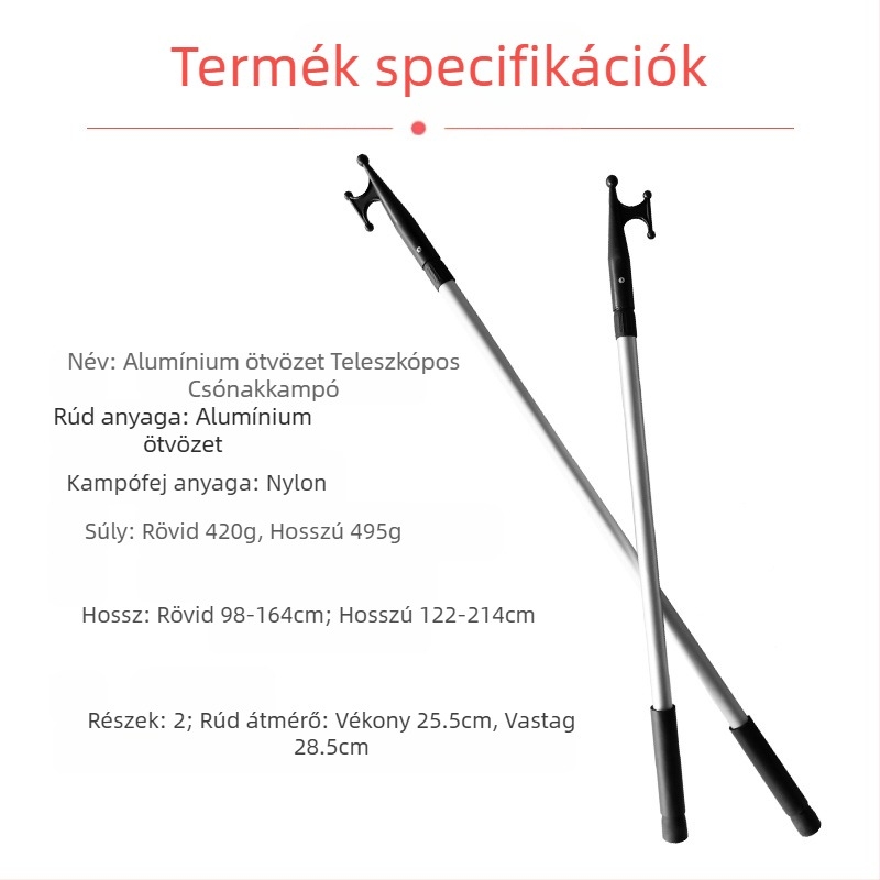 Mentőcsónak horog csónakhorog alumínium ötvözetből készült teleszkópos horgászhorog megvastagított filléres horog gumicsónak vonóhorog rohamcsónak parti horog