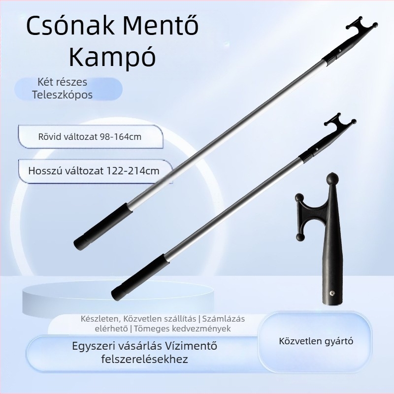 Mentőcsónak horog csónakhorog alumínium ötvözetből készült teleszkópos horgászhorog megvastagított filléres horog gumicsónak vonóhorog rohamcsónak parti horog
