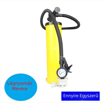 Felfújható csónak, kajak, szörfdeszka, felfújható pumpa, légnyomásmérő, nyomáspróba-mérő, nyomásmérő