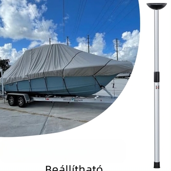 Kültéri teleszkópos rúd ponton csónakfedél tartórúd ponyva tartó motorcsónakfedél tartó állítható alumínium lombkorona támasztórúd