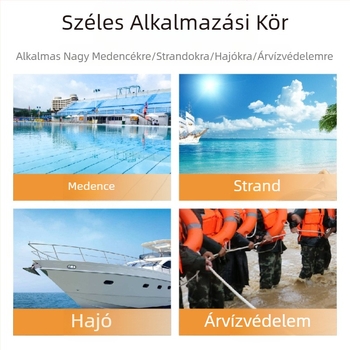 Az úszó életmentő kötél biztonsági zárat képezhet tengeri biztonsági életmentő kötéllel