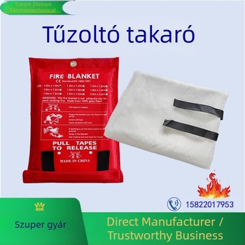 Határokon átnyúló e-kereskedelmi dropshipping CE tanúsítvány üvegszálas tűzoltó takaró 1/1.2/1.5/2m konyhai tűzvédelmi menekülési útvonal