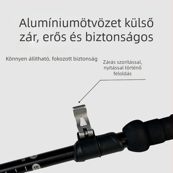 7075 alumíniumötvözetből készült túrabotok, túrázáshoz, terepfutáshoz, külső zárral ellátott, utazási, kültéri, ötrészes, összecsukható túrabotok, túrabotok
