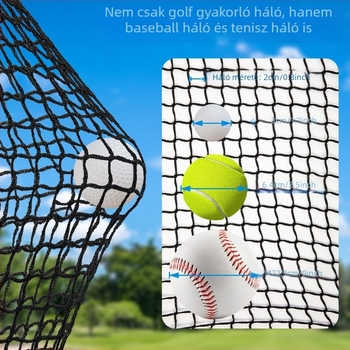 3 m-es golfütőketrec-háló, különálló háló, beltéri, kültéri golfütőketrec-háló, csereháló