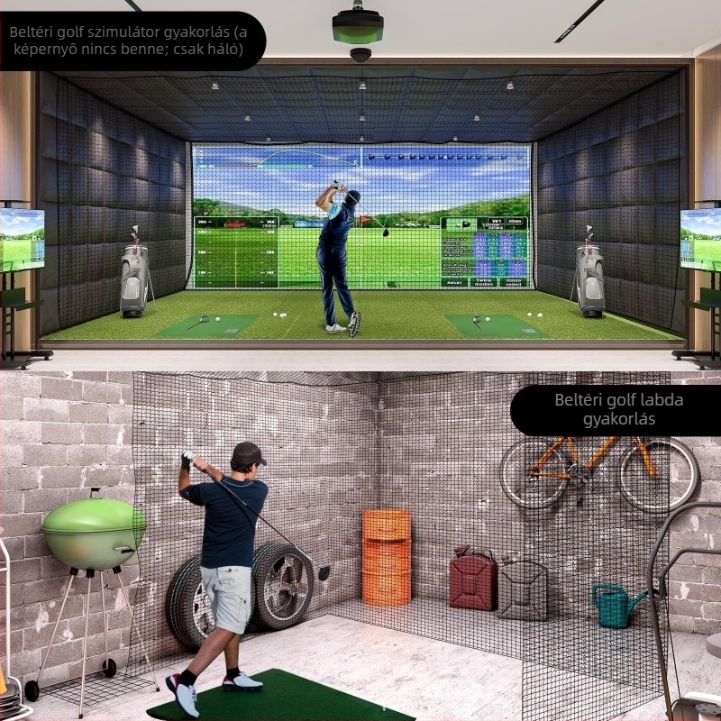 3 m-es golfütőketrec-háló, különálló háló, beltéri, kültéri golfütőketrec-háló, csereháló