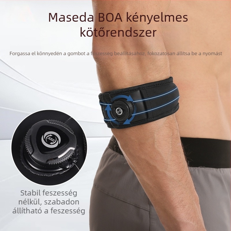 Maxida Knob könyökvédő könyöknyomás-megőrző állítható elasztikus beépített szilikon párna baseball tollaslabda védő