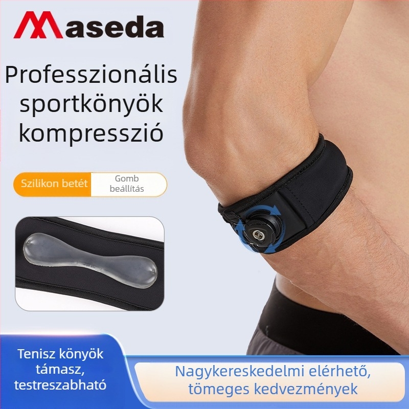 Maxida Knob könyökvédő könyöknyomás-megőrző állítható elasztikus beépített szilikon párna baseball tollaslabda védő