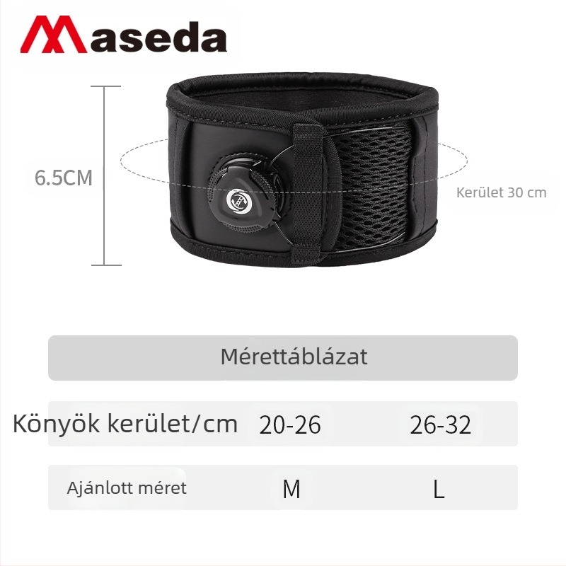 Maxida Knob könyökvédő könyöknyomás-megőrző állítható elasztikus beépített szilikon párna baseball tollaslabda védő