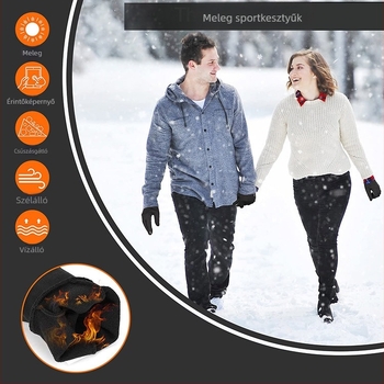 Új kültéri lovaglókesztyűk őszi és téli férfi és női meleg érintőképernyős vastagított hidegálló szélálló síelési sportkesztyűk