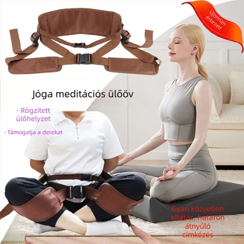 Jóga meditációs pánt, Zen meditációs dupla lábpánt, kiegészítő feszítőpánt, ülő testtartás-korrektor, deréköv
