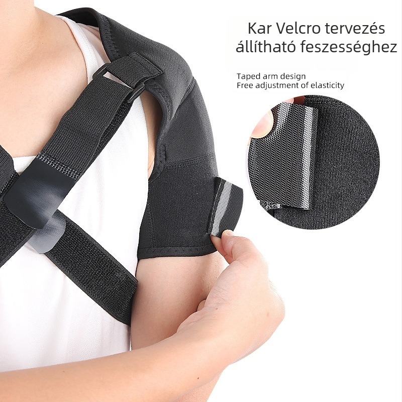 Kivehető, kétirányúan állítható, nyomás alatt álló, lélegző sport vállpárna, dupla vállpánt, keresztpántos, dupla hátvédő tok