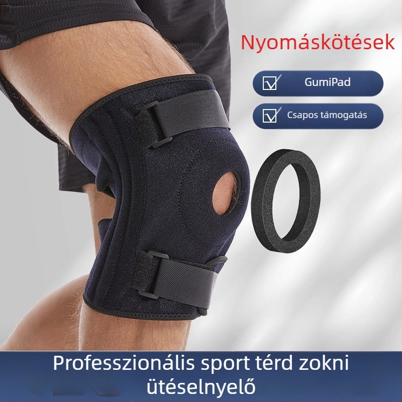 Amazon Plus Size Sport térdvédő pánt kompressziós szilikon rugós állítható hegymászó térdvédő térdkalács védőhuzat