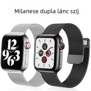 Apple szíjhoz Divatos fém dupla részből álló szőtt Apple milánói szíj iwatch milánói szíj