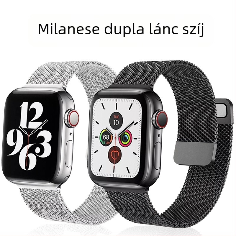 Apple szíjhoz Divatos fém dupla részből álló szőtt Apple milánói szíj iwatch milánói szíj