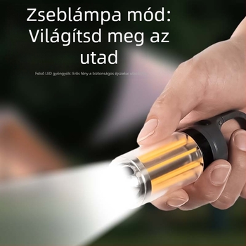 Új, hordozható, többfunkciós, kempingstílusú lámpa, kettős fényforrású, kettő az egyben zseblámpa, kültéri hangulatú sátorlámpa, kempingstílusú lámpa