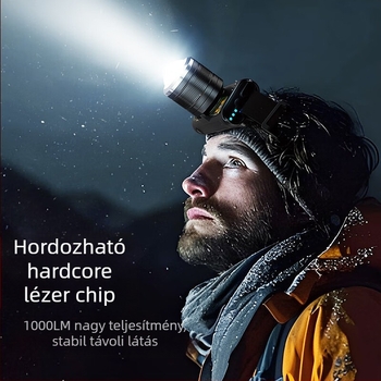 Wallson W91s fejlámpa zoom indukciós fejre szerelhető erős fény töltés távirányító vízálló munkahorgászat