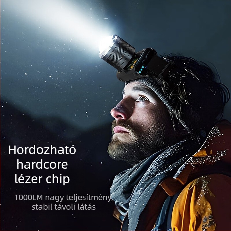 Wallson W91s fejlámpa zoom indukciós fejre szerelhető erős fény töltés távirányító vízálló munkahorgászat