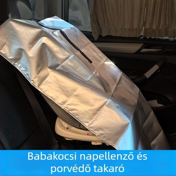 Autós gyermekülés porvédő huzata, por- és napvédő, alkalmas etetőszékhez, nyári napellenző, teljes sötétítés