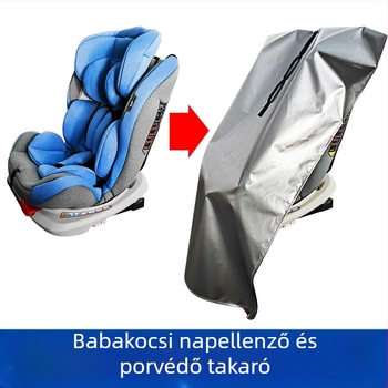 Autós gyermekülés porvédő huzata, por- és napvédő, alkalmas etetőszékhez, nyári napellenző, teljes sötétítés