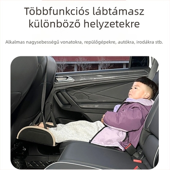 Autó hátsó ülés lábtámasz gyermek felnőtt távolsági pihenés pedál utazás önvezető autó üzleti pihenés műtárgy