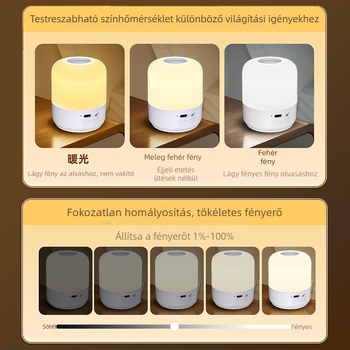 Új kempinglámpa érintőkapcsolós éjszakai fény akasztóval, három fényforrással, fokozatmentesen fényerő-szabályozható kempinglámpa kültéri sátorlámpa