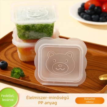 Bébi mackó étrend-kiegészítő doboz fagyasztott friss tároló bébiétel minőségű hordozható mini gyümölcscsomagoló doboz