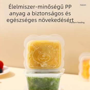 Bébi mackó étrend-kiegészítő doboz fagyasztott friss tároló bébiétel minőségű hordozható mini gyümölcscsomagoló doboz