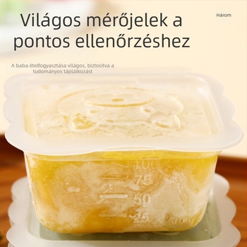 Bébi mackó étrend-kiegészítő doboz fagyasztott friss tároló bébiétel minőségű hordozható mini gyümölcscsomagoló doboz