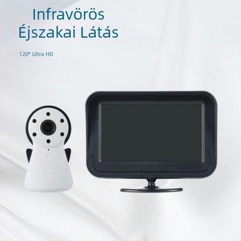 Határokon átnyúló HD 4,3 hüvelykes 1080P autós babaápolási eszköz 120 fokos széles látószögű HD infravörös éjjellátóval
