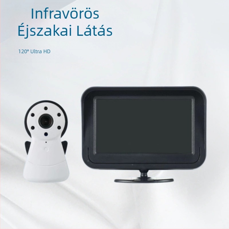 Határokon átnyúló HD 4,3 hüvelykes 1080P autós babaápolási eszköz 120 fokos széles látószögű HD infravörös éjjellátóval