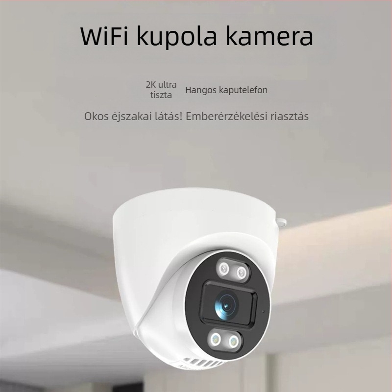 Erős Wifi vezeték nélküli dómkamera HD intelligens, kettős fénykártyás rögzítésű vezeték nélküli megfigyelőkamera