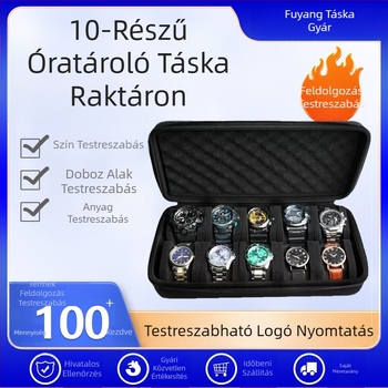 10 férőhelyes óratároló doboz, mechanikus óra hordozható, leesésgátló Eva óra csomagoló doboz, okosóra ajándékdoboz