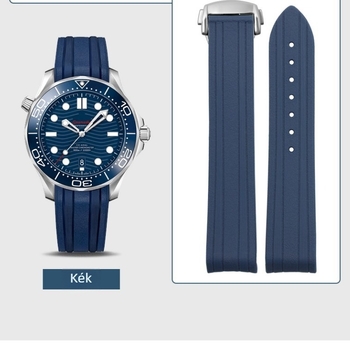 Omega Omega gumiszíj új Seamaster 300 Speedmaster 007 Observatory összecsukható csattal szilikon óraszíj 20 mm