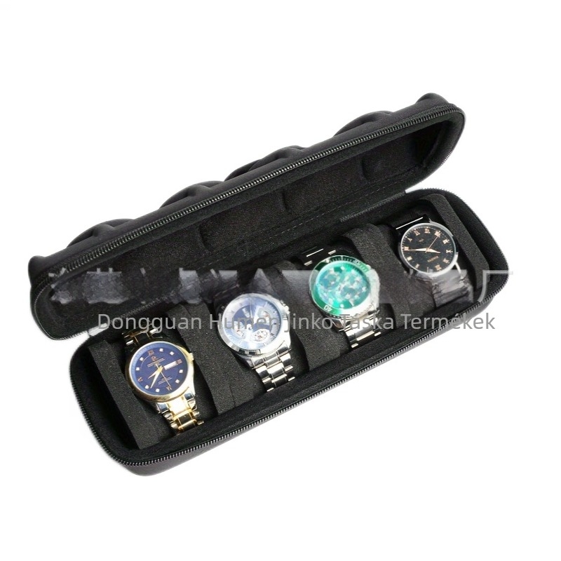 Gyárilag közvetlen 4 órás tárolódoboz, hordozható kemény héjú óratároló táska, órakiállítási EVA táska