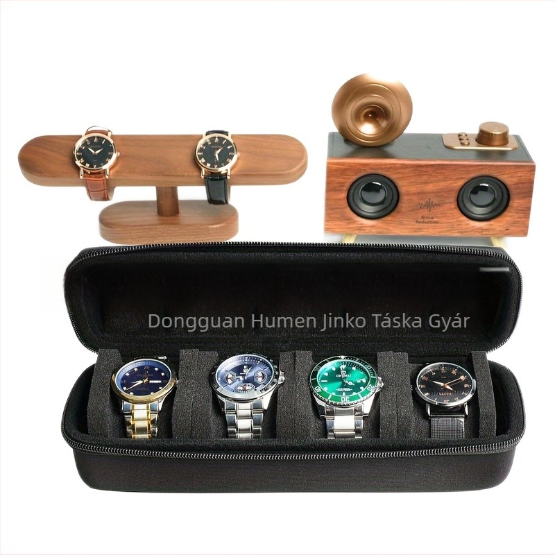 Gyárilag közvetlen 4 órás tárolódoboz, hordozható kemény héjú óratároló táska, órakiállítási EVA táska