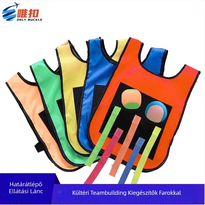 Farokfogó mellény, óvodai játék, gyermek ragadós labda mellény, szenzoros integrációs edzőeszköz, szabadtéri sportjáték, szórakozás