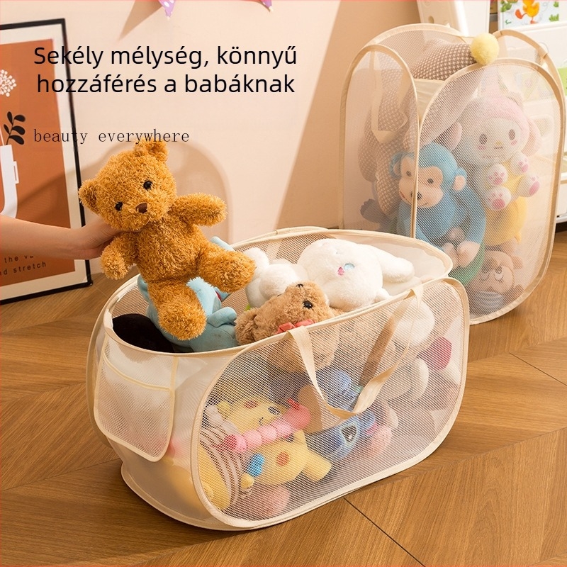 Összecsukható osztályozó tároló vödör játék baba tároló doboz plüss baba szövet játék tároló kosár nagykereskedelem