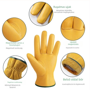 Testreszabott marhabőr kerti munkakesztyűk határokon átnyúló Amazon marhabőr hasított bőr munkavédelmi kesztyűk mezőgazdasági munkákhoz, átszúrás- és kopásállóak