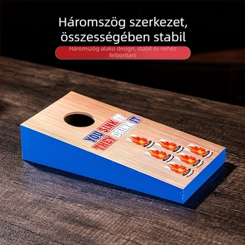 Fa homokzsák dobójáték sportjáték játék dobó homokzsák tábla szett asztali homokzsák játék borospohárral