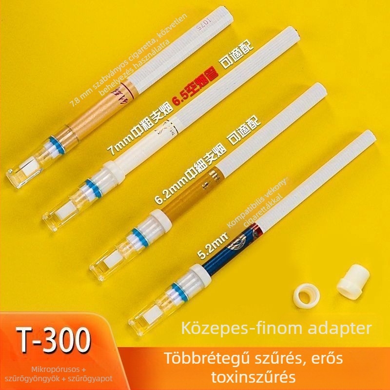 Yajue T-300 eldobható, háromszűrős cigarettatartó, közepes és finom átalakítóval a füst tisztítására, valamint férfi egészségszűrővel.