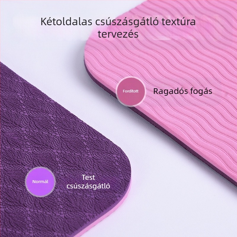 Tpe jógaszőnyeg nagykereskedelmi gyártótól, vastagított, extra nagy sportfitnesz padlószőnyeg, csúszásmentes otthoni aerobik, hangszigetelt és ütéscsillapító