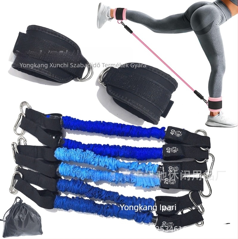 Gyárilag közvetlen szállítású latex ellenállás-szalag feszítőeszköz határokon átnyúló sport bokacsat edzőnadrág pánt lábgyűrű portál